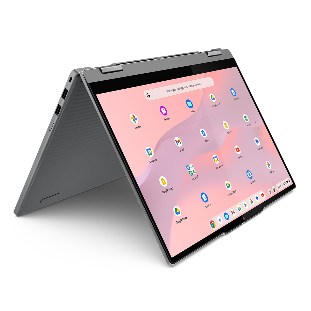 Convertible 2 en 1 Lenovo Chromebook PLUS 2-en-1 14ITN10, Intel Core 3 N355, 8GB, 256GB UFS, 14" Táctil, ChromeOS Gris Lunar-3