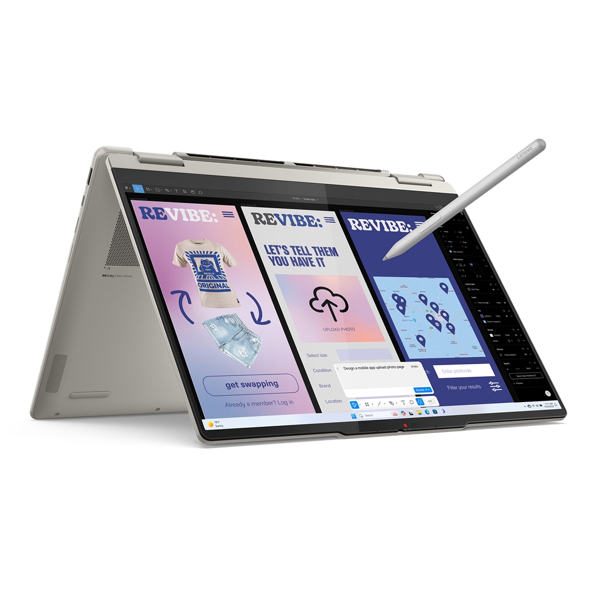 Convertible Lenovo Yoga 7 2-in-1 14ILL10, Copilot+ PC, Intel Core Ultra 7-258V, 32GB, 1TB SSD, 14" OLED Táctil, W11 - Nácar Nácar-4