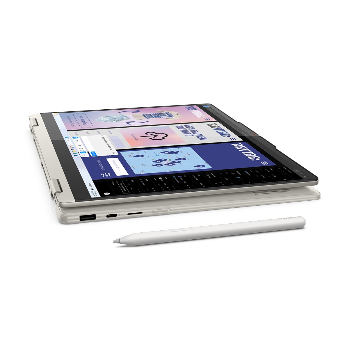 Convertible Lenovo Yoga 7 2-in-1 14ILL10, Copilot+ PC, Intel Core Ultra 7-258V, 32GB, 1TB SSD, 14" OLED Táctil, W11 - Nácar Nácar-6