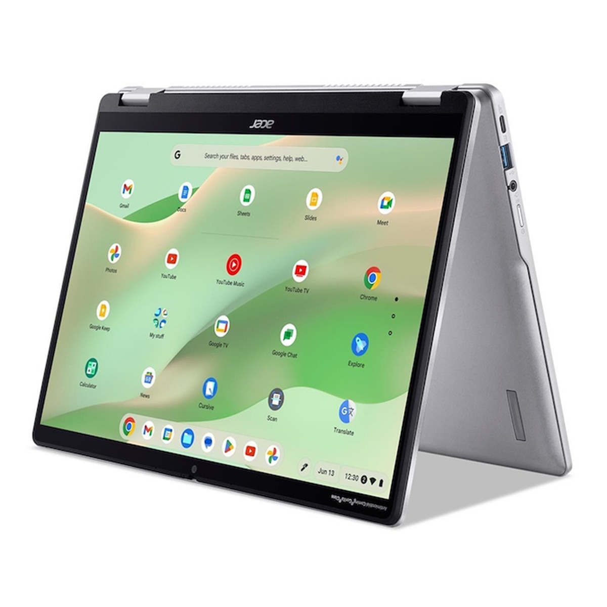 Convertible 2 en 1 Acer Chromebook Spin 314 CP314-2HNC1WF, Intel Serie N N100, 8GB, 128GB eMMC, 14", ChromeOS - Plata Plata-3