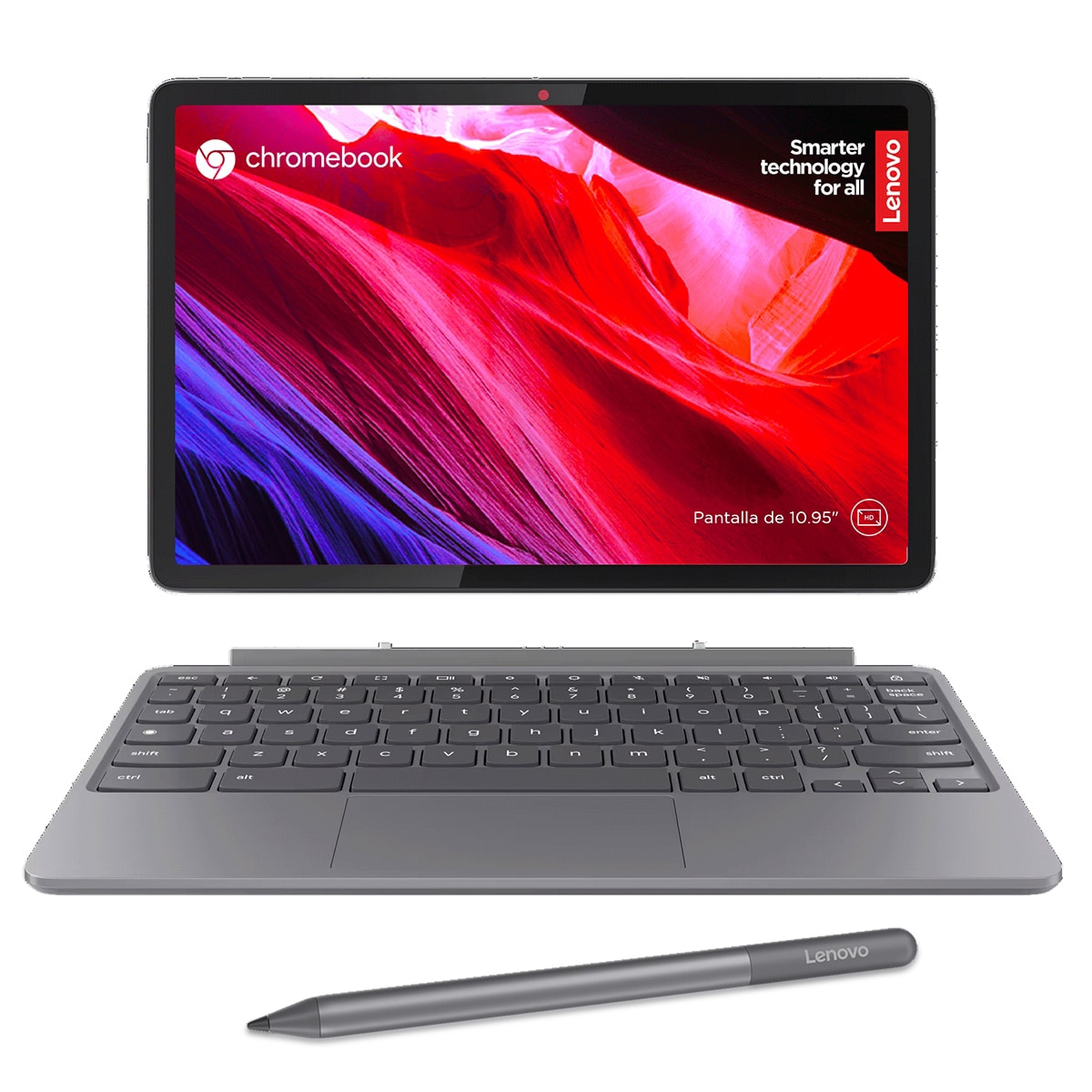 Imagen 0 de Chromebook Lenovo Duet 11M889, MediaTek Kompanio-838, 8GB, 128GB eMMC, 10,95" Táctil, ChromeOS + 3 Meses Google AI Pro con Gemini Pro y 5TB