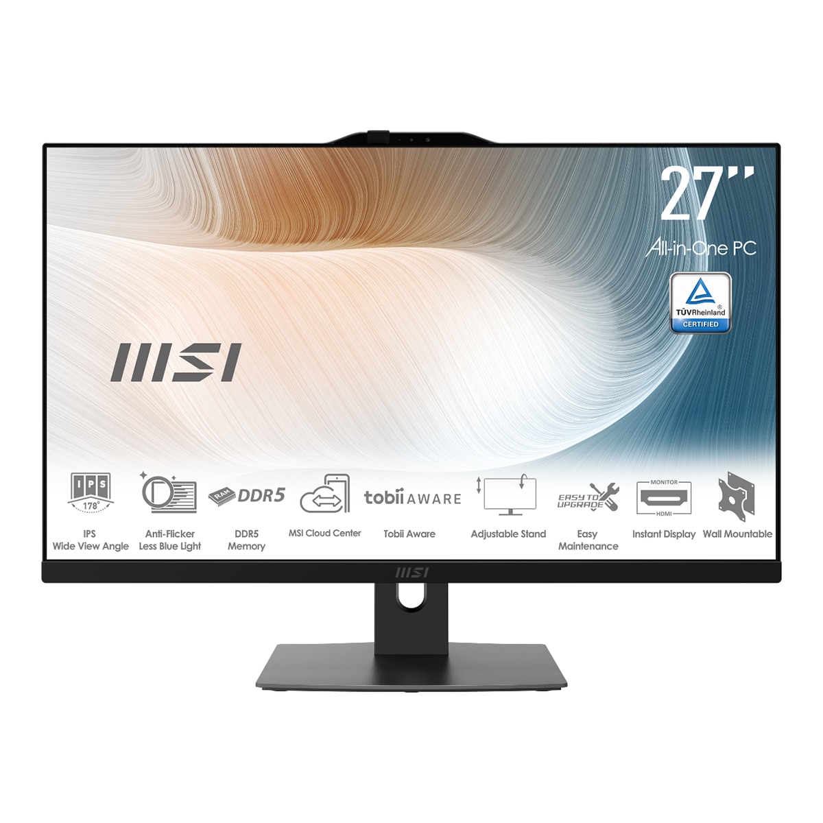 All in One MSI AIO Modern AM272P 1M-888ES, Intel Core 7-150U, 16GB, 512GB SSD, 27", W11 Pro Negro-1