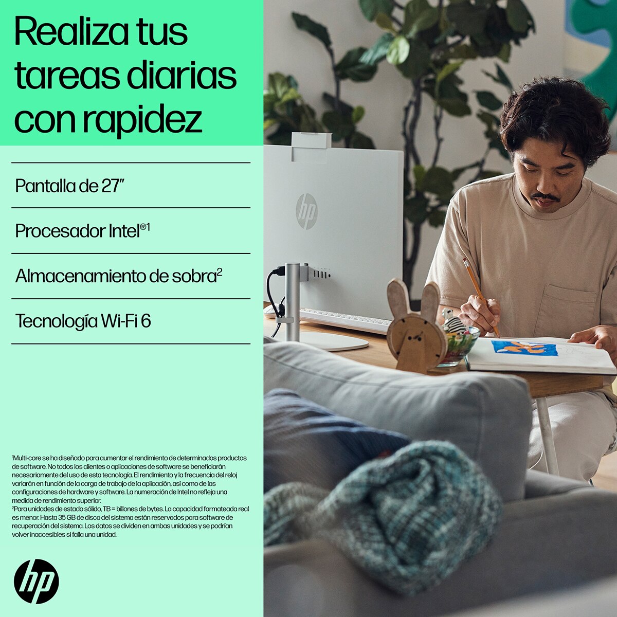 All in One HP 27-cr0067ns, i5-1334U, 16GB, 1TB SSD, 27", W11 Blanco-6