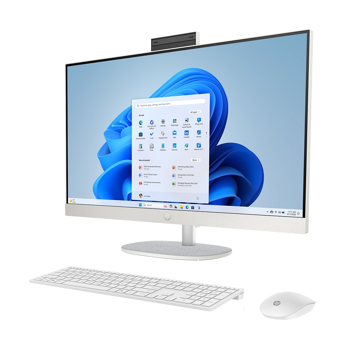All in One HP 27-cr2005ns, Intel Core Ultra 7-255U, 32GB, 1TB SSD, 27", W11 Blanco-4