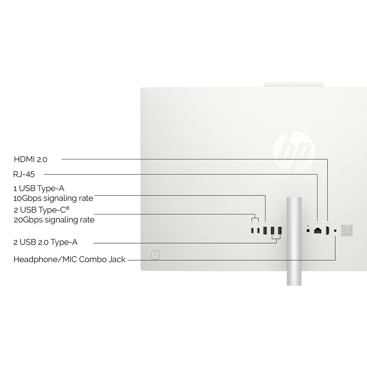 All-in-One HP OmniStudio 24-cu0011ns, Intel Core 3-100U, 8GB, 512GB SSD, 23,8", W11 Blanco-6