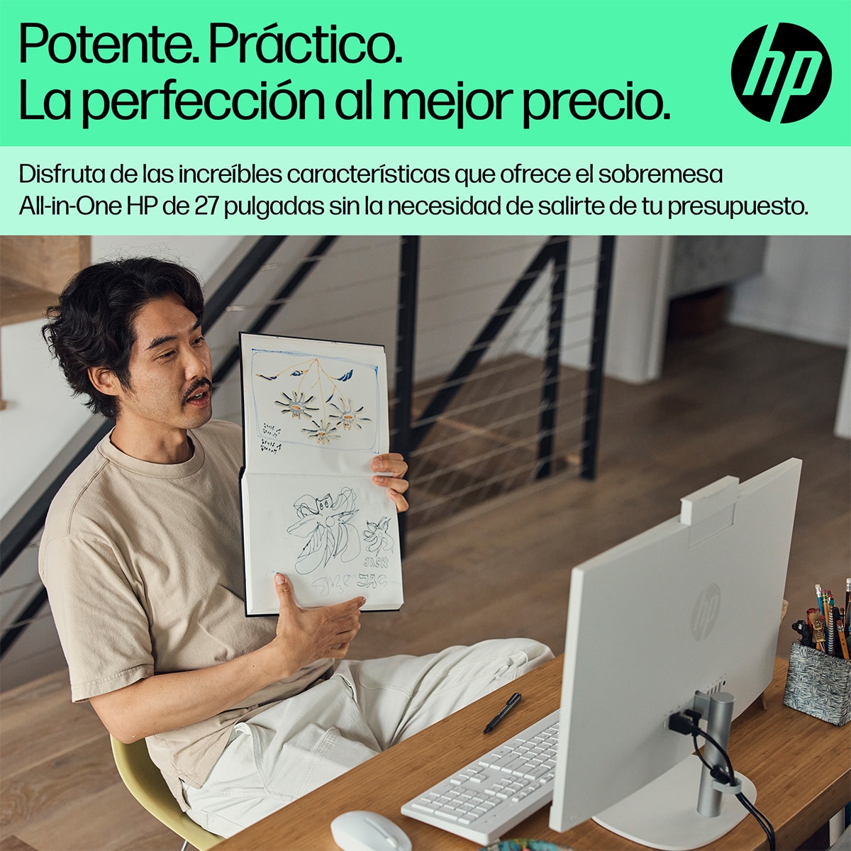 All-in-One HP 27-cr0134ns, Intel Core i5-1335U, 16GB, 512GB SSD, 27", W11 Blanco-7