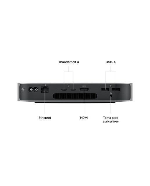 Apple Mac mini (2023) M2, 8GB, 512GB SSD, macOS, - Plata Plata-2