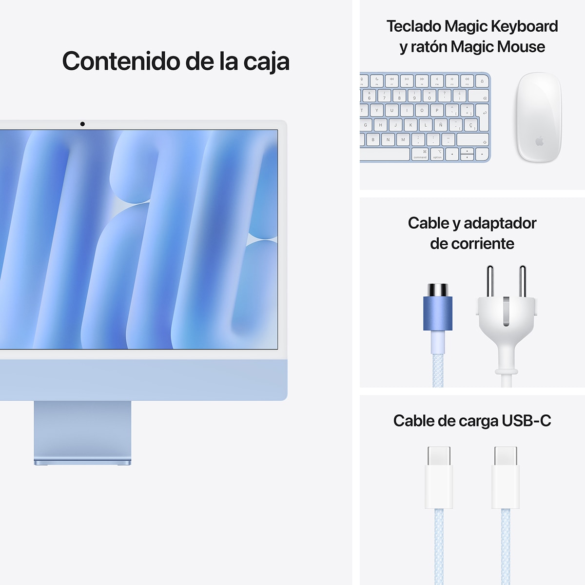 Apple iMac 24 (2024), M4, 16GB, 256 SSD, GPU 8 Núcleos, Retina 4,5K 24", MacOS Azul-9