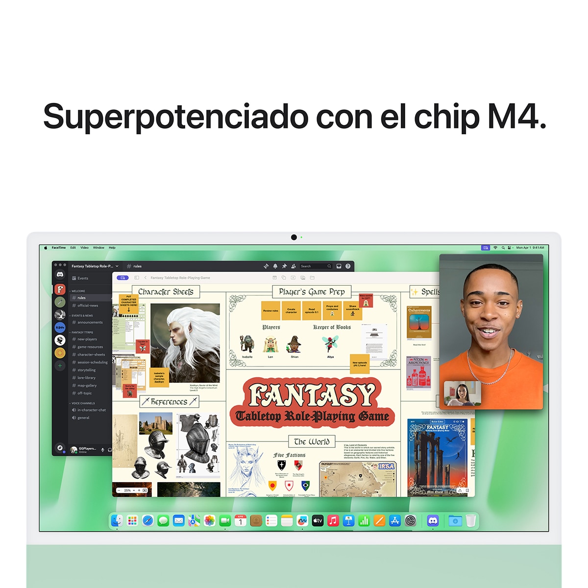 Apple iMac 24 (2024), M4, 16GB, 256GB SSD, GPU 10 Núcleos, Retina 4,5K 24", MacOS - Verde Verde-6
