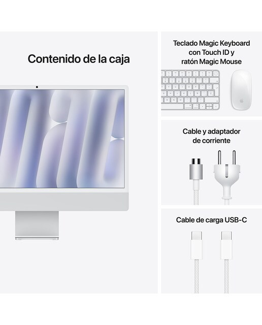 Apple iMac 24 (2024), M4, 24GB, 512GB, GPU 10 Núcleos, Retina 4,5K 24", MacOS Plata-9