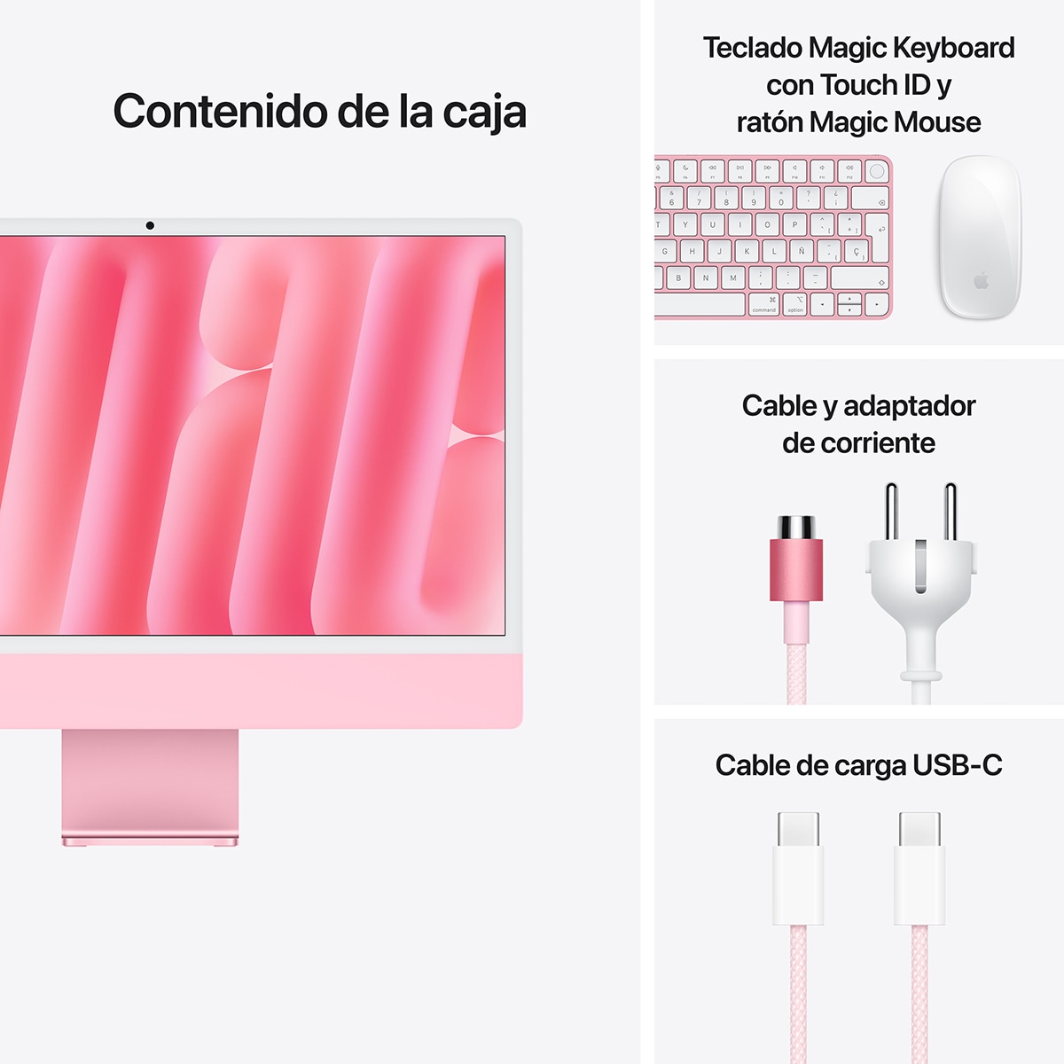 Apple iMac 24 (2024), M4, 24GB, 512GB, GPU 10 Núcleos, Retina 4,5K 24", MacOS - Rosa Rosa-9