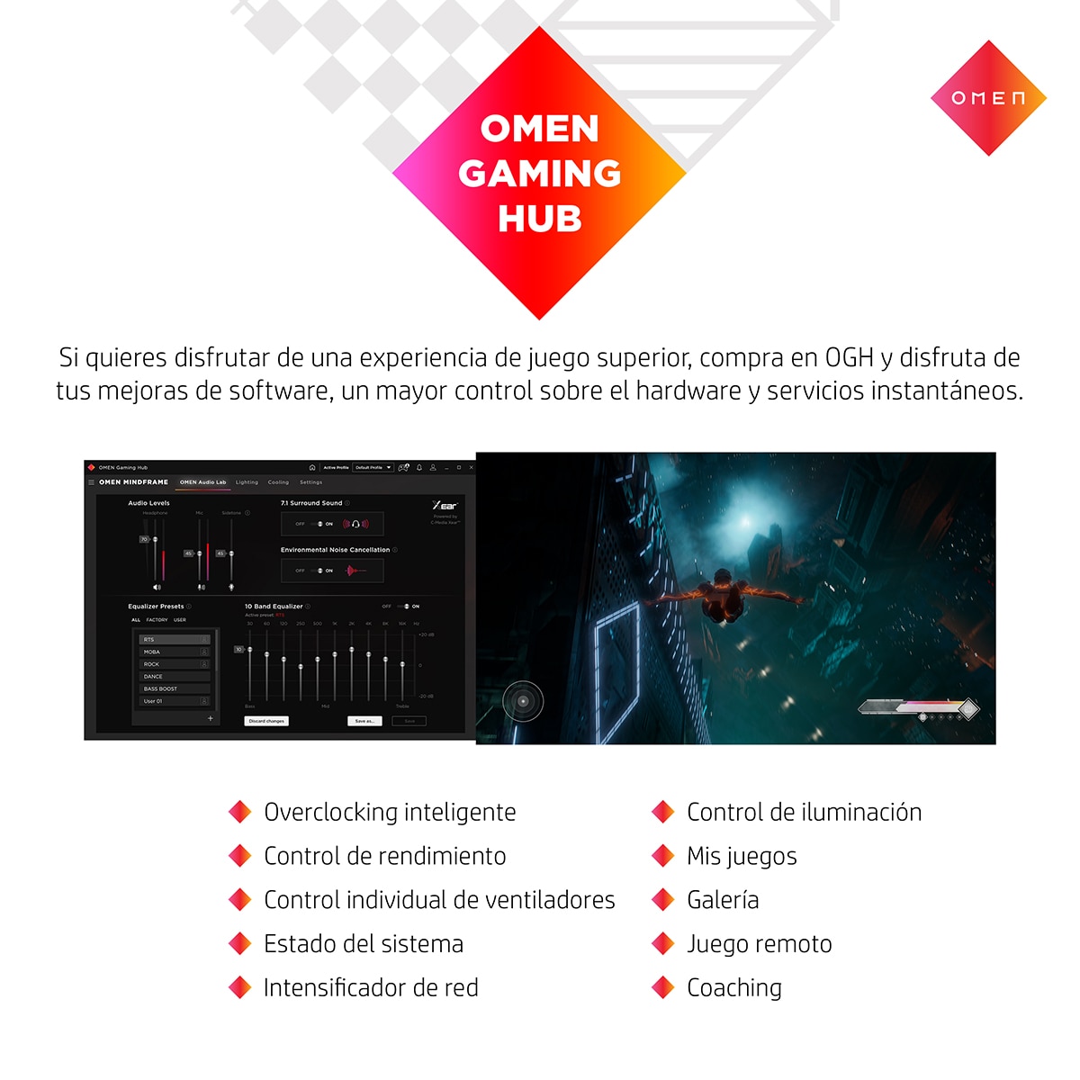 Sobremesa Gaming HP OMEN GT22-3009ns, Intel Core Ultra 9-285K, 64GB, 2TB SSD, Nvidia GeForce RTX 5080 16GB, W11 Negro-7