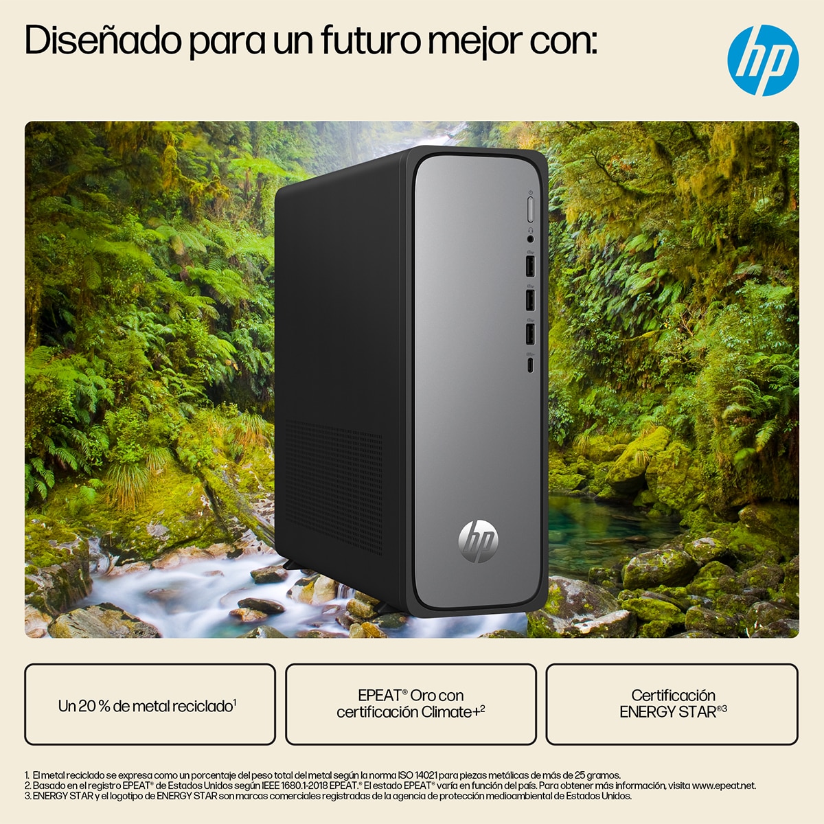 Sobremesa HP OmniDesk Slim S03-0025ns, i5-14400, 16GB, 1TB SSD, W11 Plata / Negro-7