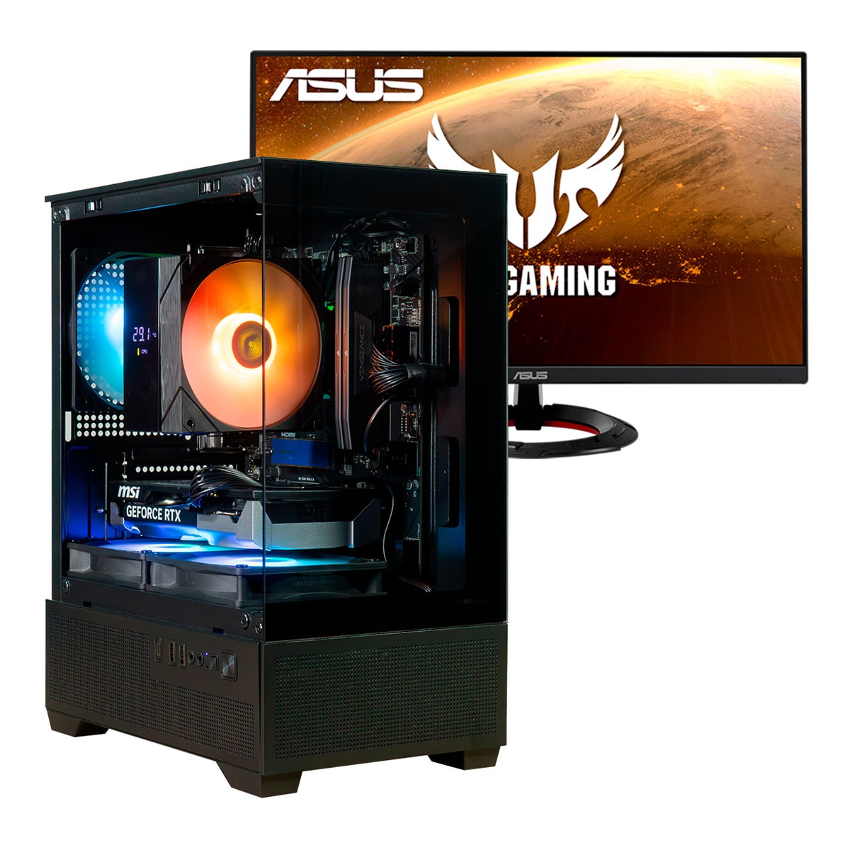 Imagen 0 de Sobremesa Gaming COOLPC Rykard, Ryzen 5-8400F, 32GB, 1TB SSD, Nvidia GeForce RTX 5060 8 GB, W11 Pro + Monitor ASUS incluido