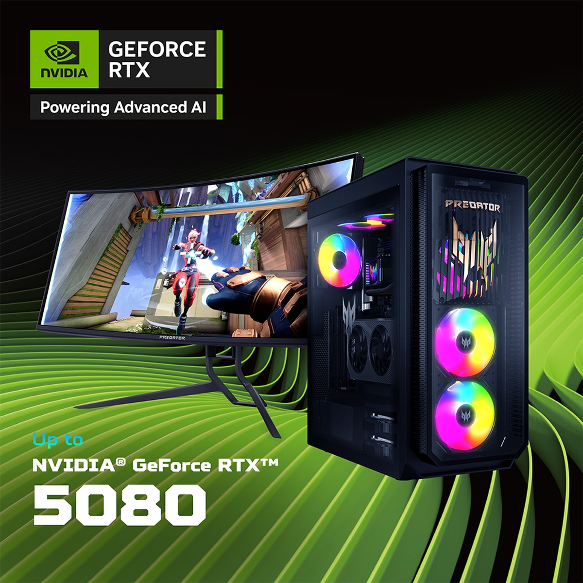Sobremesa Gaming Acer Predator Orion 7000 PO7-660, Intel Core Ultra 9-285K, 64GB, 1TB SSD, Nvidia GeForce RTX 5080, W11 Negro-6