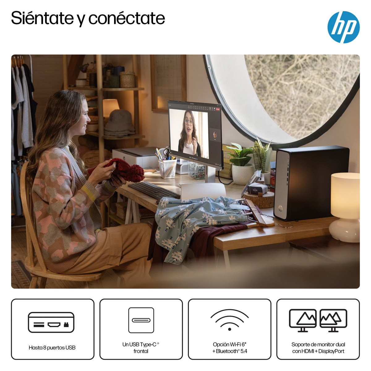 Sobremesa HP OmniDesk Slim S03-0029ns, Intel Core i5-13400, 8GB, 512GB SSD, W11 Plata / Negro-6