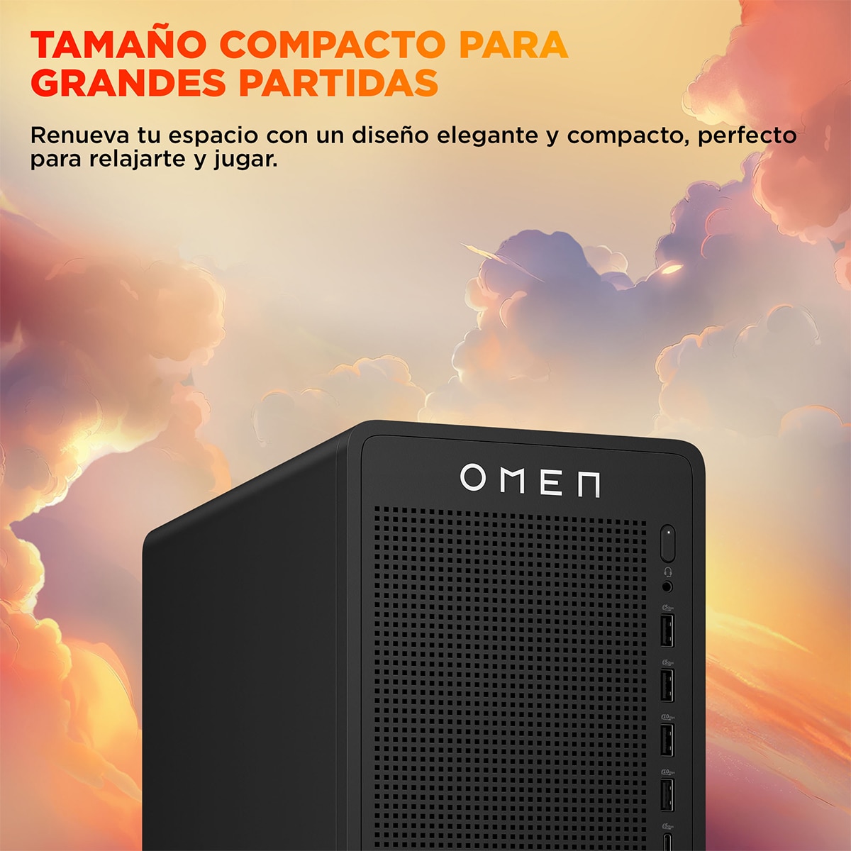 Sobremesa Gaming HP OMEN TG03-0122ns, Ryzen 5-8400F, 16GB, 512GB SSD, Nvida GeForce RTX 5060 8GB, W11 Negro-6