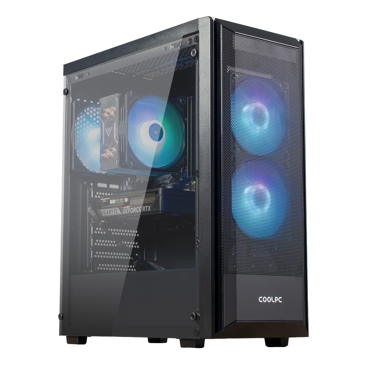 Sobremesa Gaming COOLPC Nebula, Ryzen 7, 32GB, NVMe 1TB, Nvida GEForce RTX 5060 8 GB + Monitor 27" + Teclado y Ratón Royal Kludge Negro-3