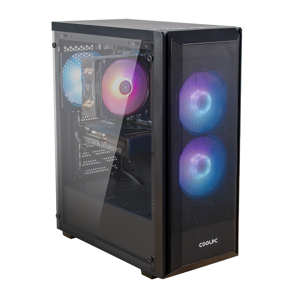 Sobremesa Gaming COOLPC Nebula, Ryzen 7, 32GB, NVMe 1TB, Nvida GEForce RTX 5060 8 GB + Monitor 27" + Teclado y Ratón Royal Kludge Negro-5