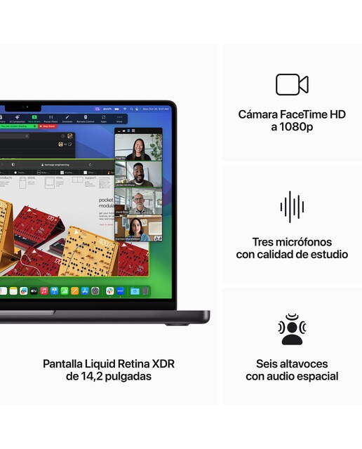 Apple MacBook Pro 14 (2023), M3 Pro, 18GB, 512GB SSD, 14", MacOS - Plata Negro espacial-4