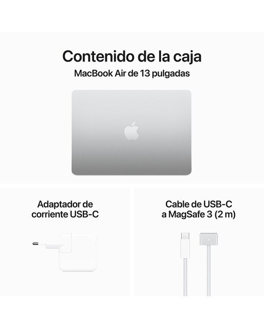 Apple MacBook Air 13 (2024), M3, 8GB, 256GB SSD, 13,6", MacOS - Plata Plata-11