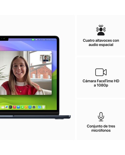 Apple MacBook Air 13 (2024), M3, 8GB, 256GB SSD, 13,6", MacOS Medianoche-8