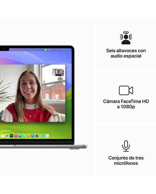 Apple MacBook Air 15 (2024), M3, 8GB, 512GB SSD, 15,3", MacOS - Gris espacial Gris espacial-8
