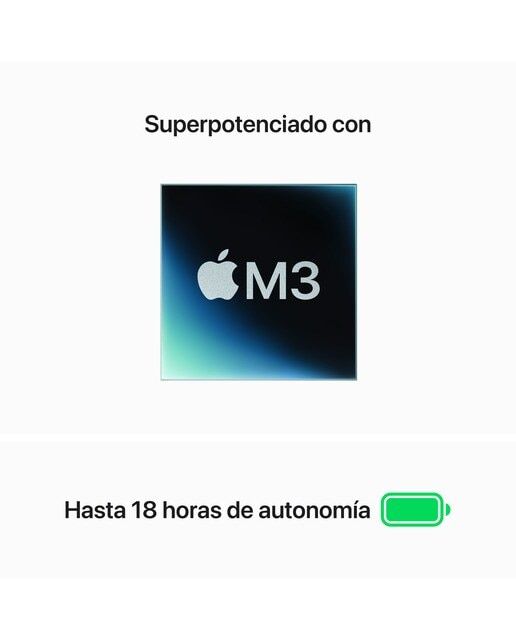 Apple MacBook Air 15 (2024) M3, 16GB, 256GB SSD, 15,3", MacOS Medianoche-4