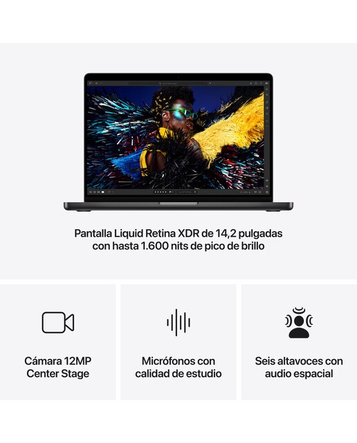 Apple MacBook Pro 14 (2024) M4, 16GB, 1TB SSD, 14,2", MacOS - Negro espacial Negro espacial-7