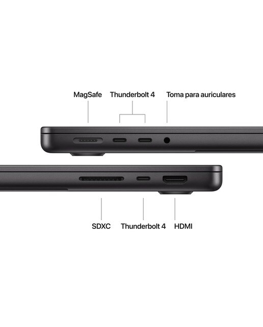 Apple MacBook Pro 14 (2024) M4, 16GB, 1TB SSD, 14,2", MacOS - Negro espacial Negro espacial-8