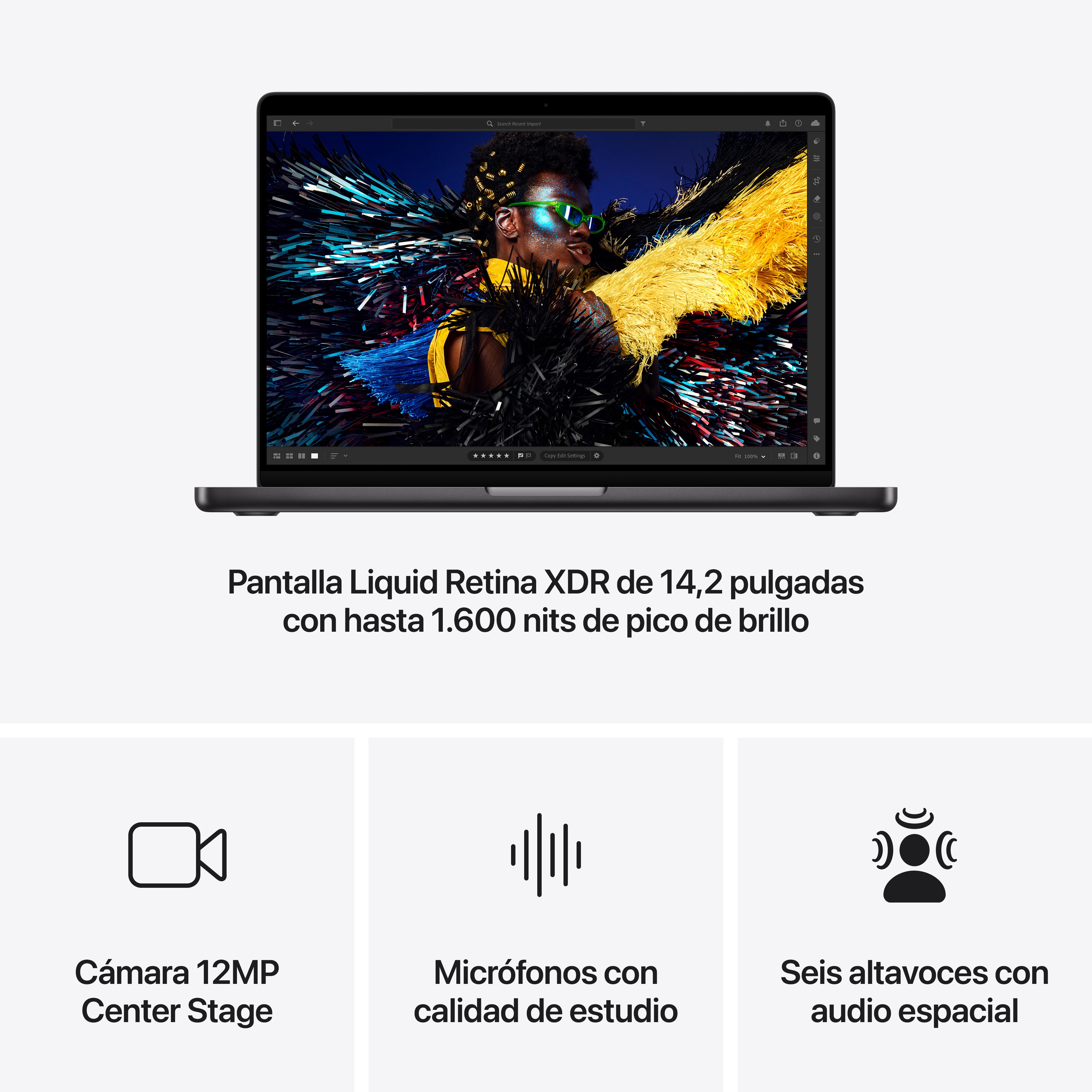 Apple MacBook Pro 14 (2024) M4, 24GB, 1TB SSD, 14,2", MacOS Negro espacial-7