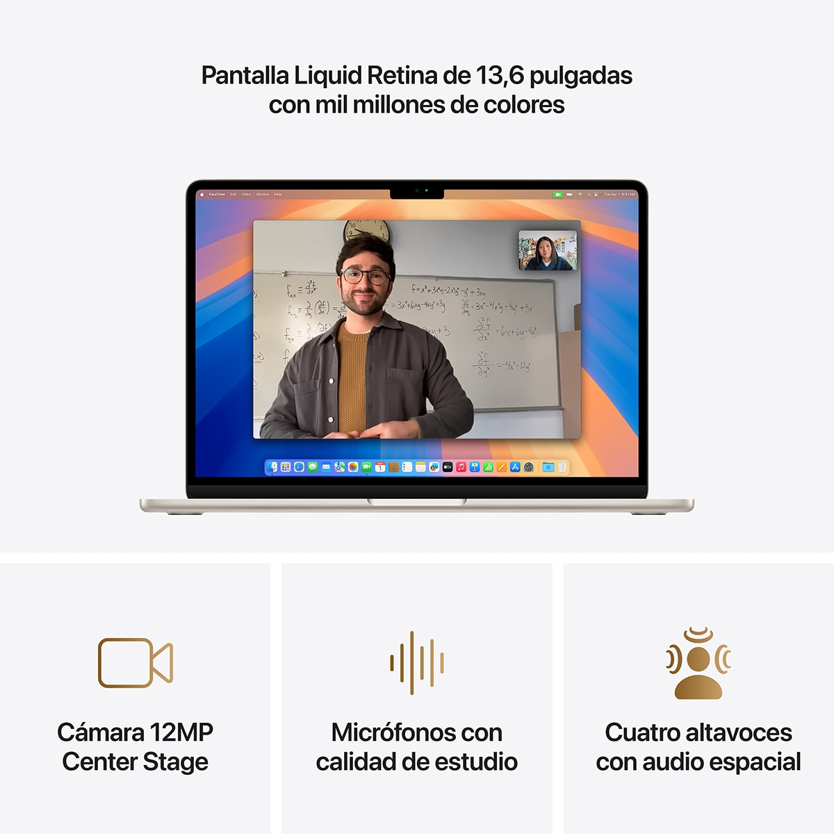 Apple MacBook Air 13 (2025) M4, 16GB, 256GB SSD, 13", macOS Blanco estrella-6
