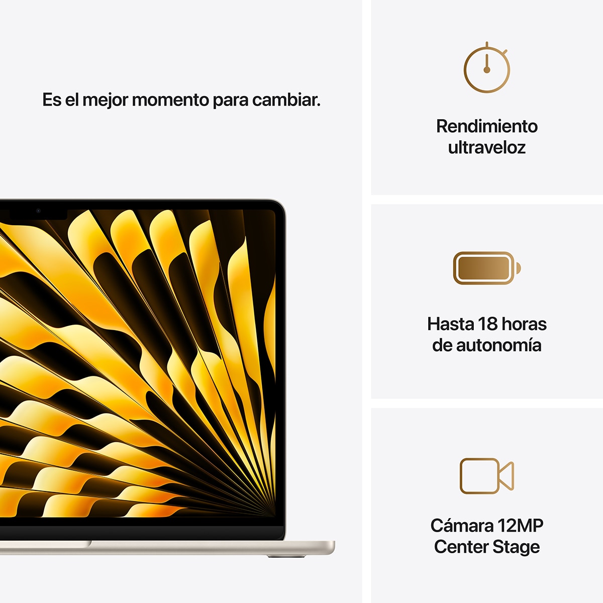 Apple MacBook Air 13 (2025) M4, 16GB, 256GB SSD, 13", macOS Blanco estrella-11