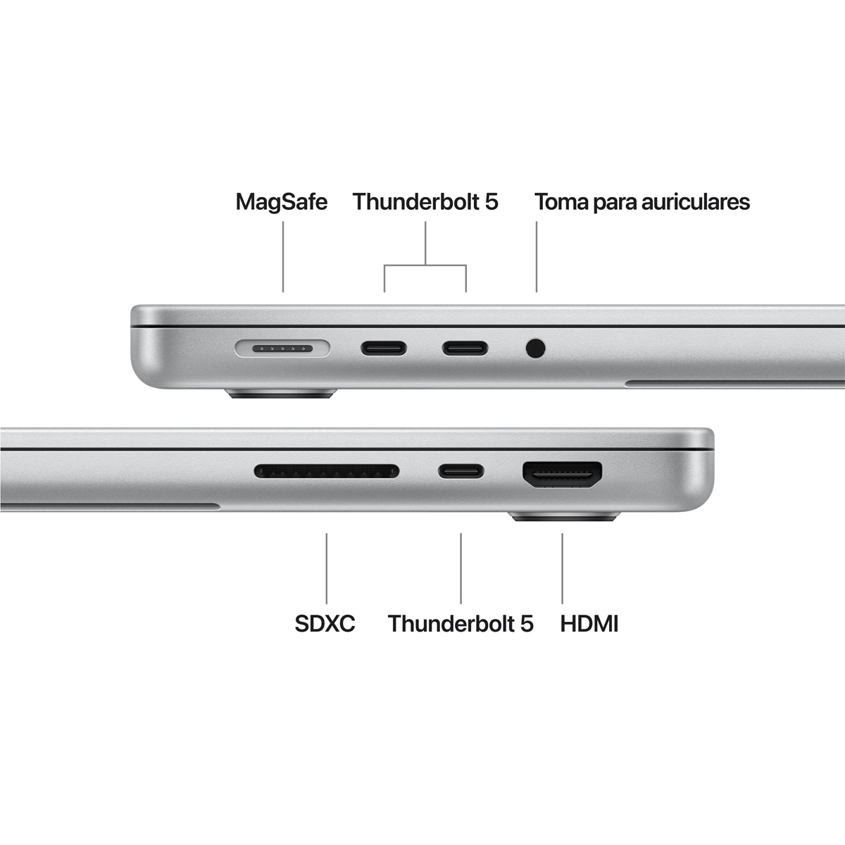 Apple MacBook Pro 14 (2026) M5 Pro 15 núcleos, 24GB, 2TB SSD, 14", macOS Plata Plata-8