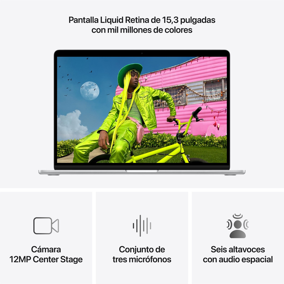 Apple MacBook Air 15 (2026) M5, 16GB, 1TB SSD, 15", MacOS Plata-6
