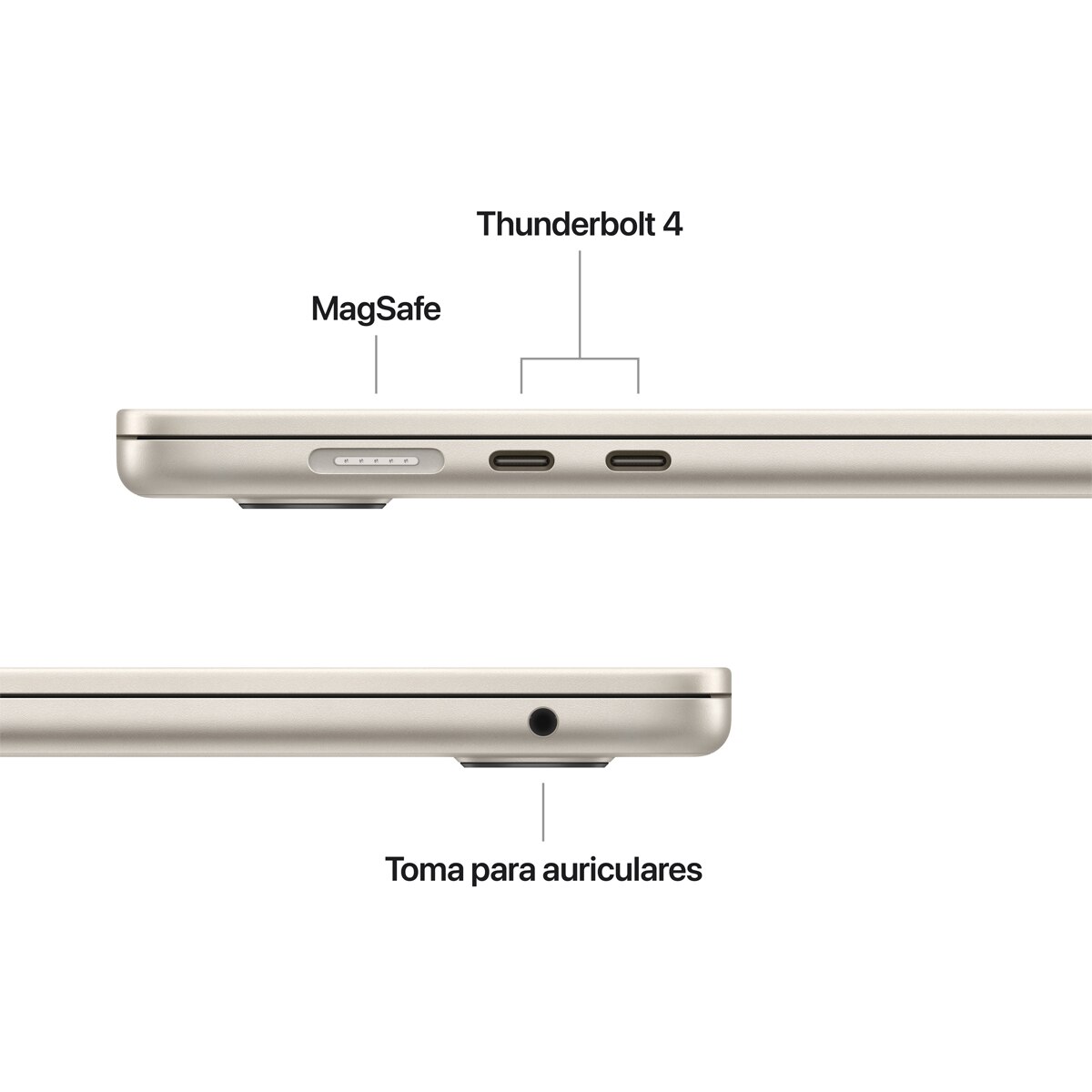Apple MacBook Air 15 (2026) M5, 16GB, 1TB SSD, 15", MacOS - Blanco estrella Blanco estrella-7