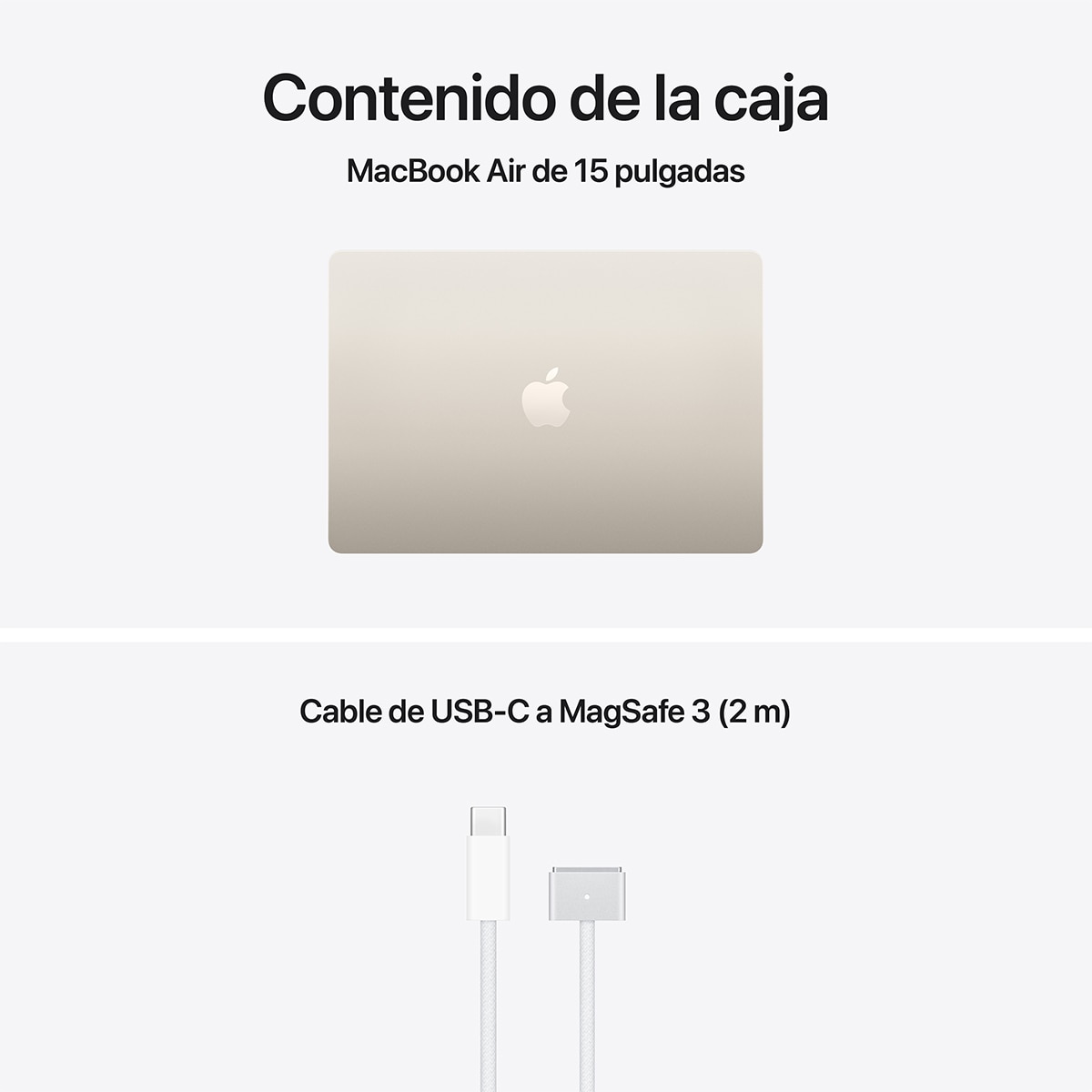 Apple MacBook Air 15 (2026) M5, 16GB, 1TB SSD, 15", MacOS - Blanco estrella Blanco estrella-10