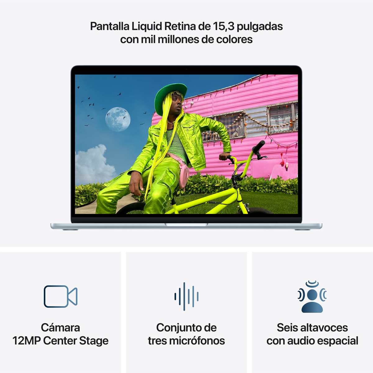 Apple MacBook Air 15 (2026) M5, 16GB, 1TB SSD, 15", MacOS - Plata Azul Cielo-6
