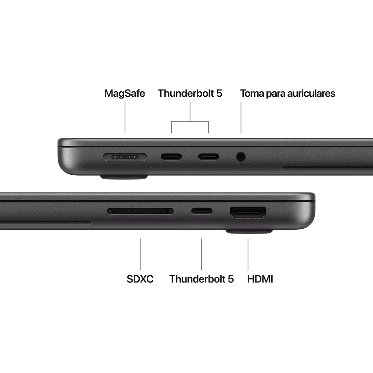 Imagen 8 de Apple MacBook Pro14 PROLED XDR (2026), M5 Pro, 48GB, 1TB SSD, 14", macOS - Negro espacial Negro espacial