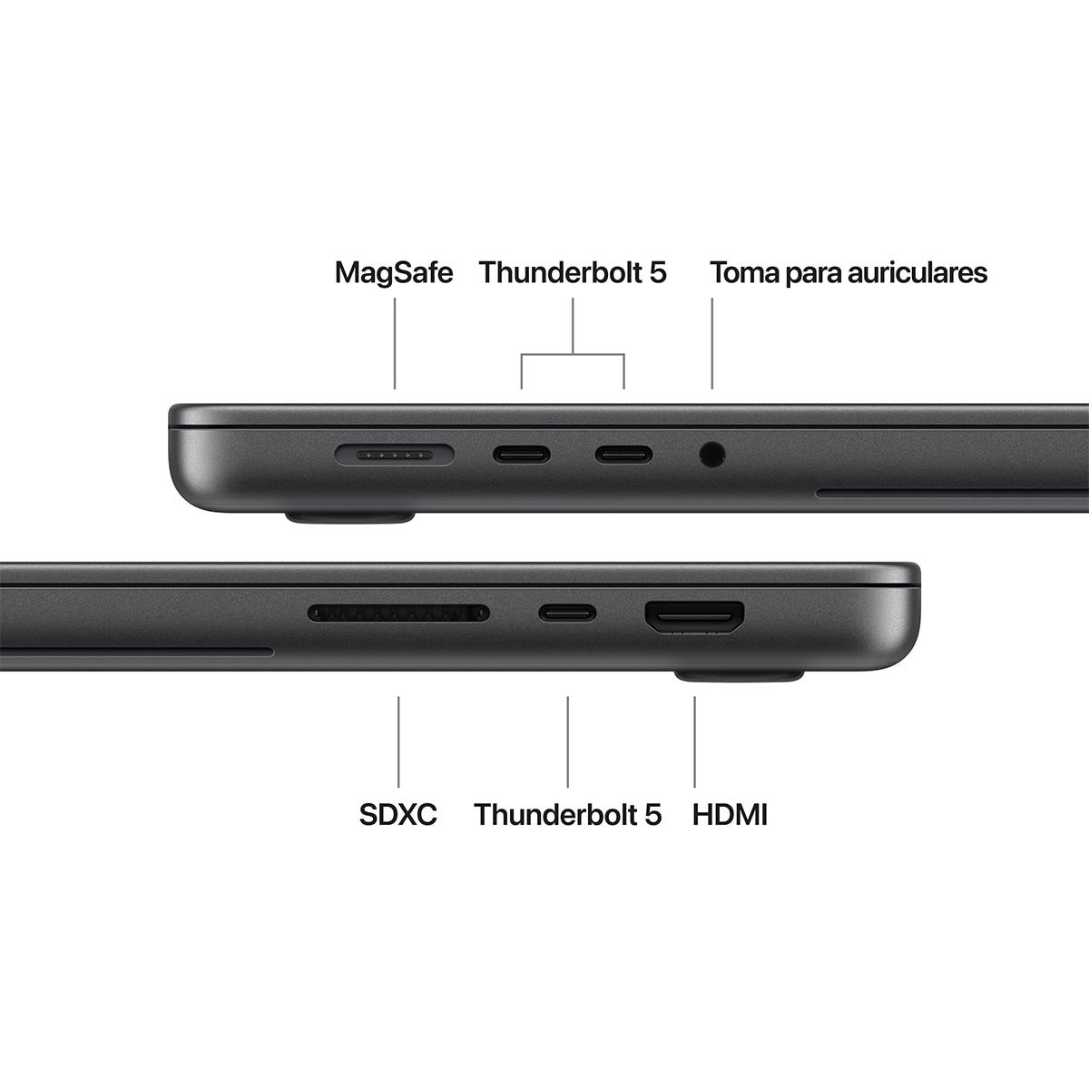 Imagen 7 de Apple MacBook Pro 16 PROLED XDR (2026), M5 Max, 36GB, 2TB SSD, 16" macOS - Negro espacial Negro espacial