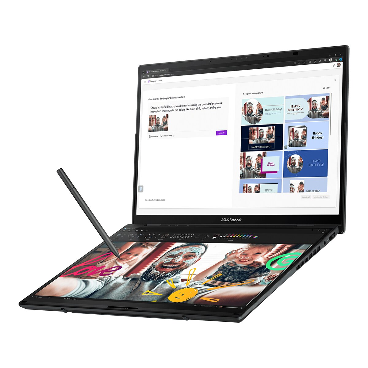Portátil Asus Zenbook Duo OLED UX8406MA-PZ271W Intel Core Ultra 9-185H, 32GB, 2 TB SSD, 14", W11 Gris-9