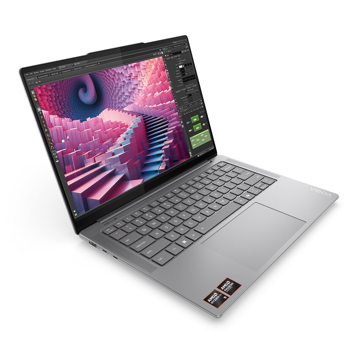 Portátil Lenovo Yoga Pro 7 14ASP9 Copilot+PC, AMD Ryzen 9 AI 9-365, 32GB, 1TB SSD, 14,5", W11 Lunar Grey-6