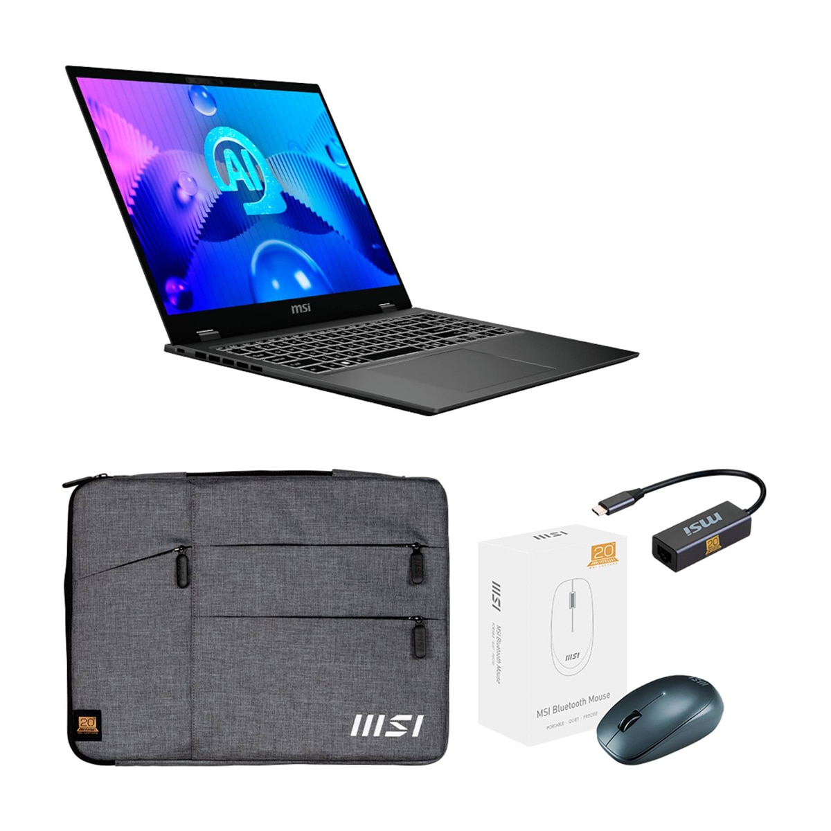 Portátil MSI Prestige 16 AI Studio B1VFG-211ES, Intel Core Ultra 7-155H, 32GB, 1TB SSD, Nvidia GeForce RTX 4060  8GB, 16", W11 Gris-2