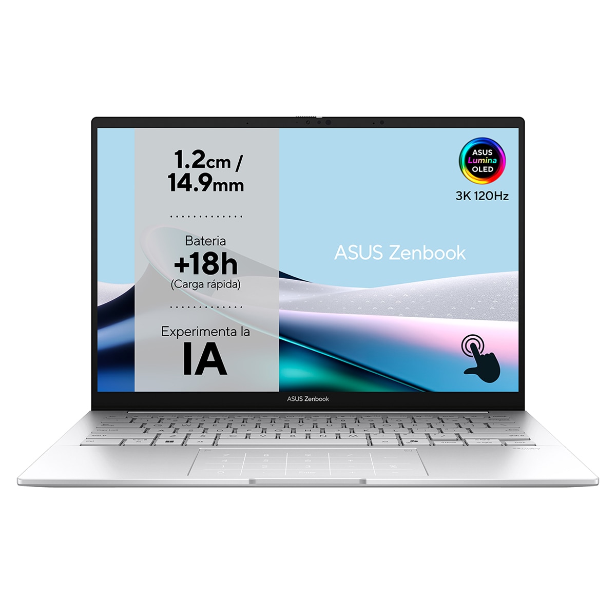 Imagen 0 de Portátil ASUS Zenbook 14 OLED UX3405CA-PZ282W, Intel Core Ultra 7-255H, 16GB, 1TB SSD, 14", W11
