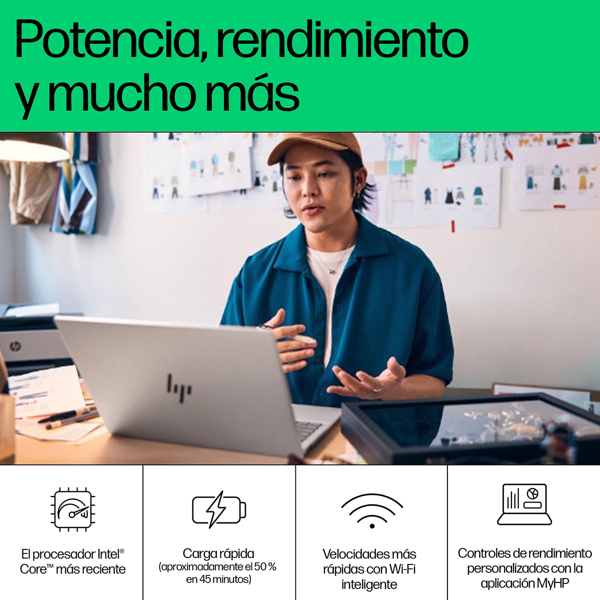 Portátil HP Pavilion Plus 14-ew1021ns, Intel Core Ultra 5 EVO-125H, 16GB, 1TB SSD, 14", W11 Plata-6