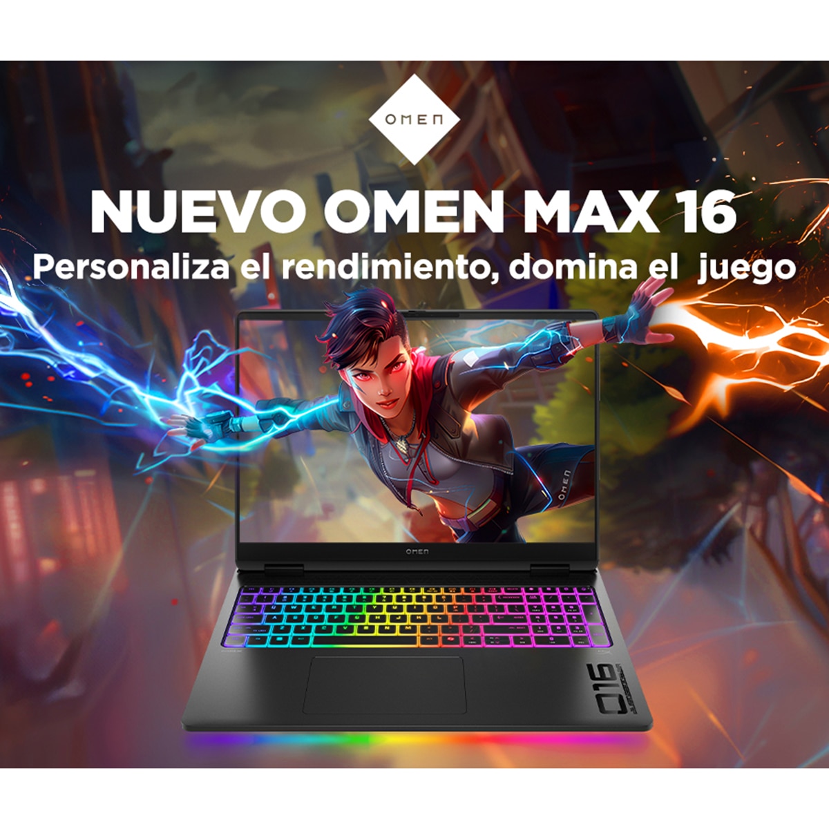 Portátil Gaming OMEN MAX 16-ak0006ns, Copilot+PC, Ryzen AI 9-HX 375, 32GB, 1TB SSD, Nvidia GeForce RTX 5070Ti 12GB, 16", W11 Negro-11