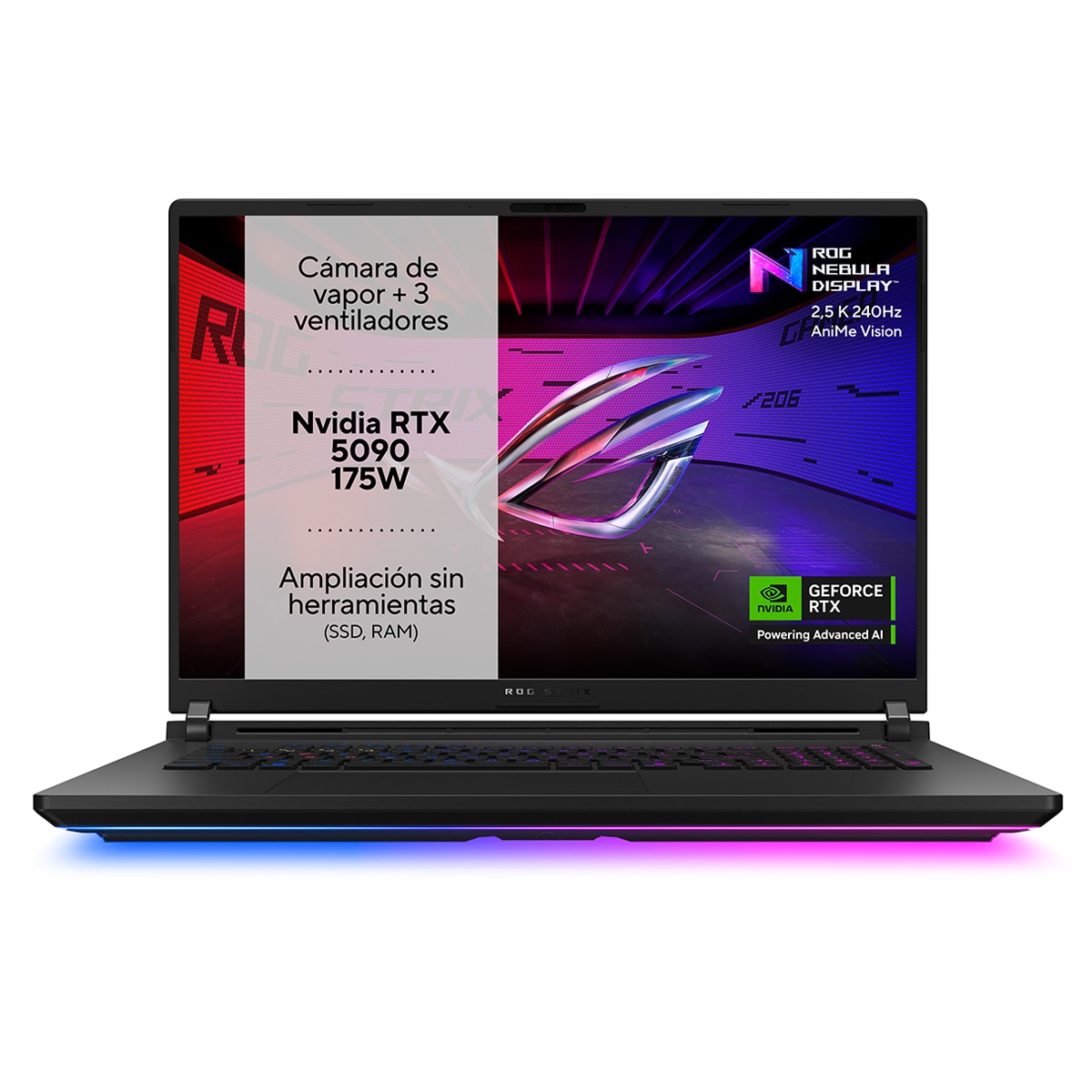 Imagen 0 de Portátil Gaming ASUS ROG Strix SCAR 18 G835LX-SA094W, Intel Core Ultra 9-275HX, 64GB, 1TB SSD+1TB SSD, Nvidia GeForce RTX 5090 24GB, 18", W11