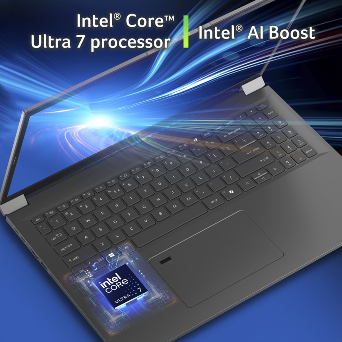 Portátil Acer Aspire 16, Intel Core Ultra 7-155U 32GB, 1TB SSD, 16", W11 Plata-2