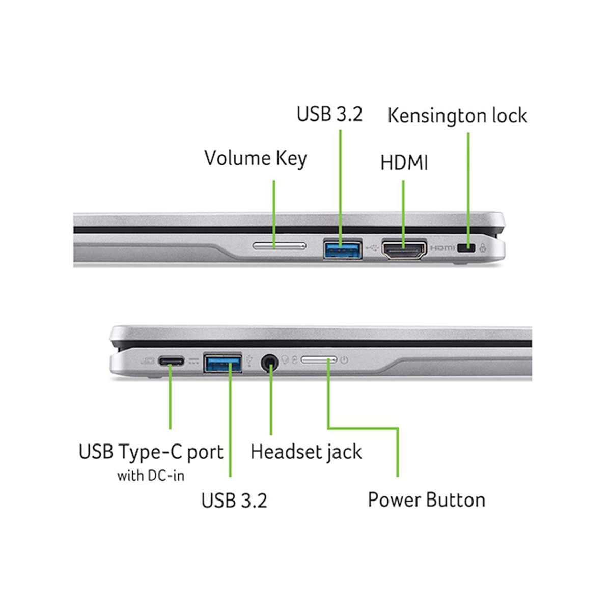 Acer Chromebook Spin 314 - Ordenador Portátil Convertible 14'' Intel N100, 8GB, 128GB, ChromeOS, Color Gris Plata-12