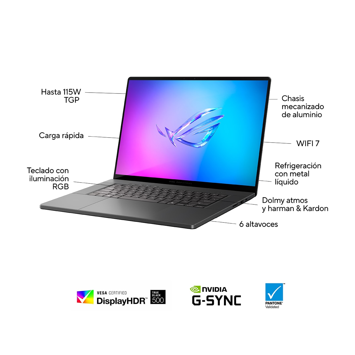 Portáil Gaming ASUS ROG Zephyrus G16 OLED GU605CX-QR113W, Intel Core Ultra 9 285H, 64GB, 2TB SSD, Nvidia GeForce RTX 5090 24GB, 16", W11 - Gray Gray-3